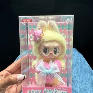 Charming Bunny Figure in Pink and Yellow